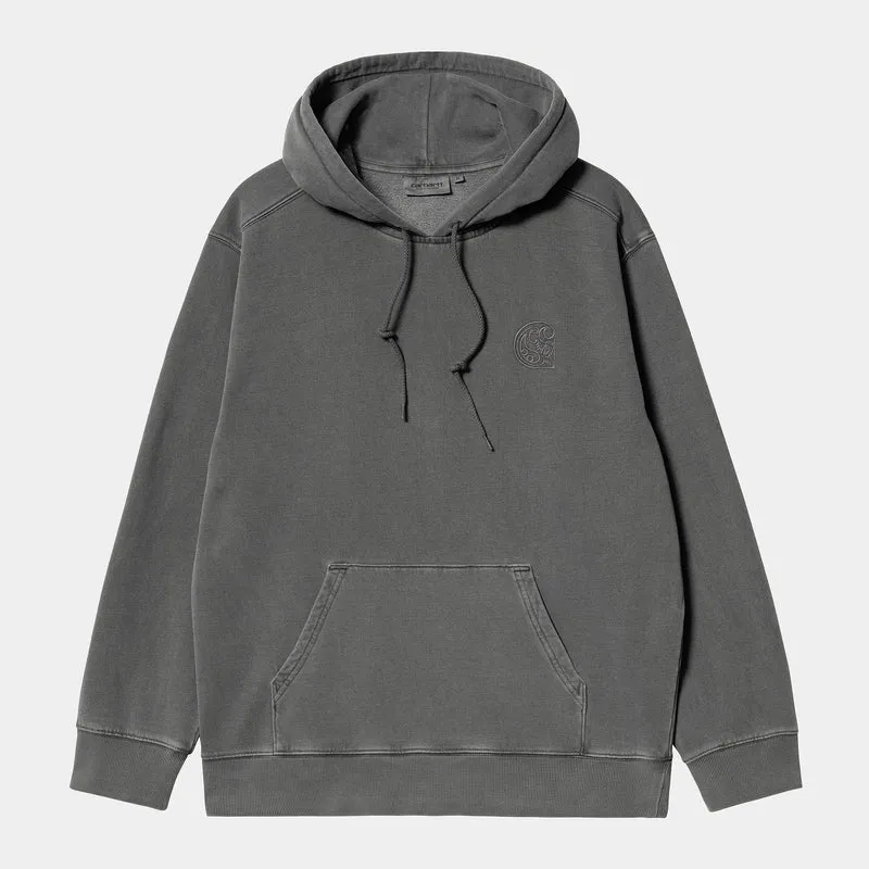 Carhartt WIP Herr Verse Patch Sweat Hoodie - Vulcan Dyed