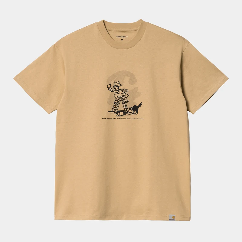 Carhartt WIP Mens Lucky Painter T-shirt i ekologisk bomull - Dusty Hamilton Brown
