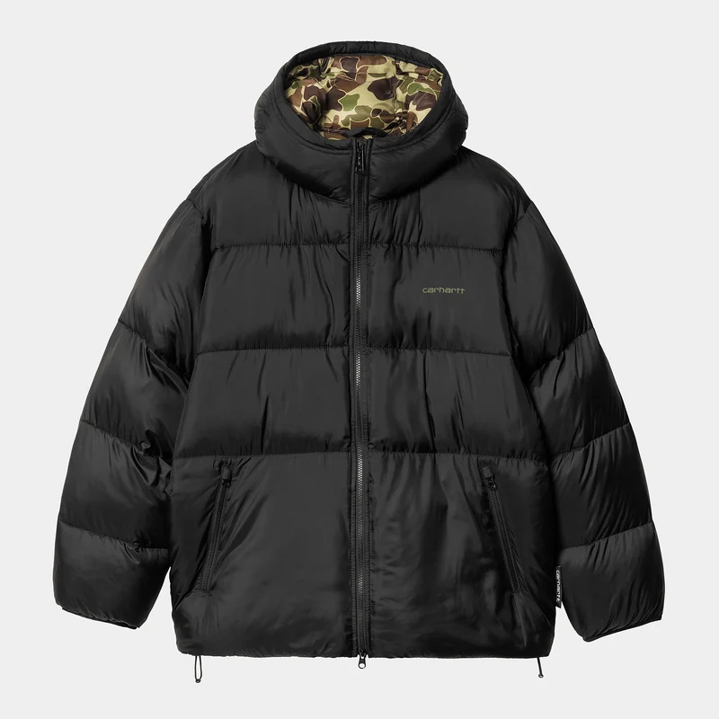 Carhartt WIP Toronto Jacka för män - Svart / Camo Duck Green