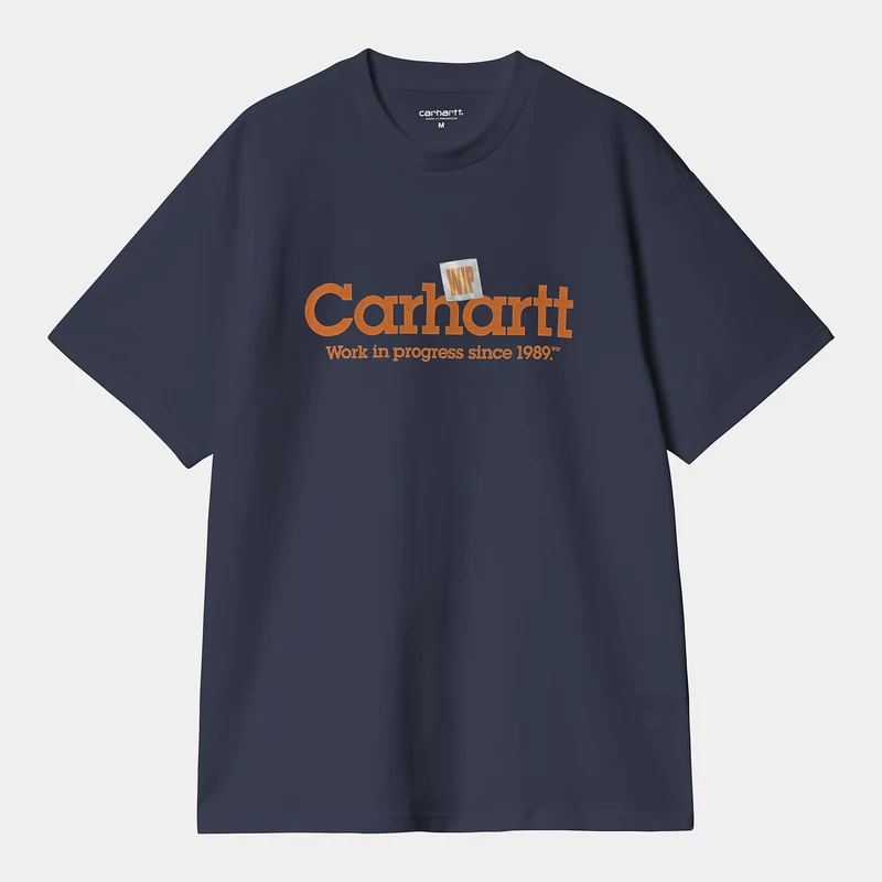 Carhartt WIP Män Label Script T-shirt - Blå