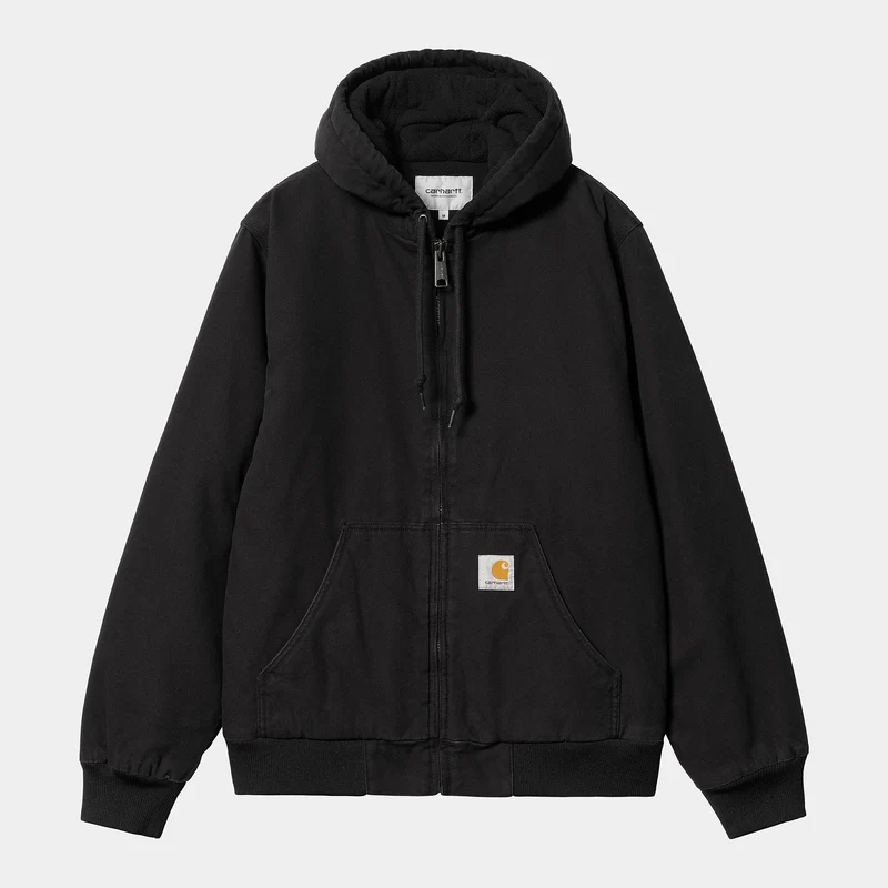 Carhartt WIP Active Heavy Stone Wash Jacka för män - Svart
