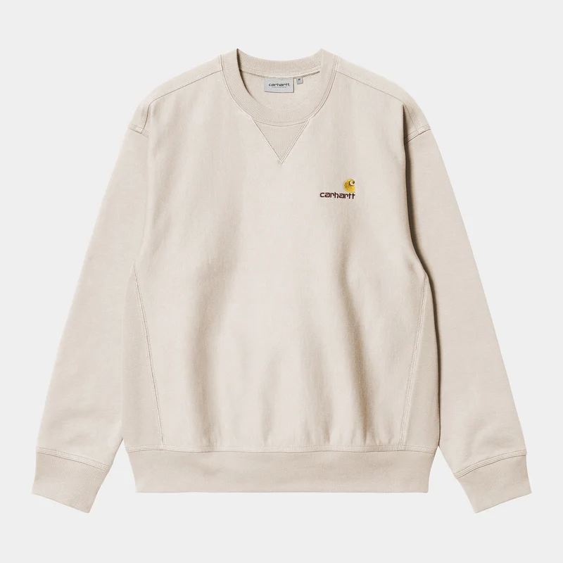 Carhartt WIP Herr American Script Träningstopp - Månstråle
