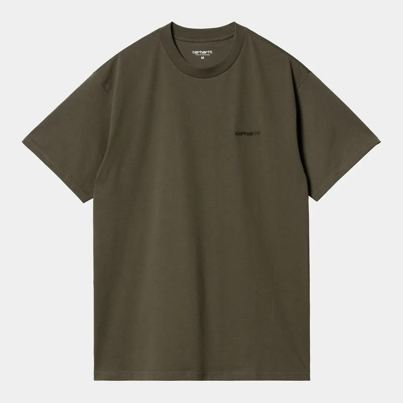 Carhartt WIP Man Script Broderi Kortärmad T-shirt - Cypress