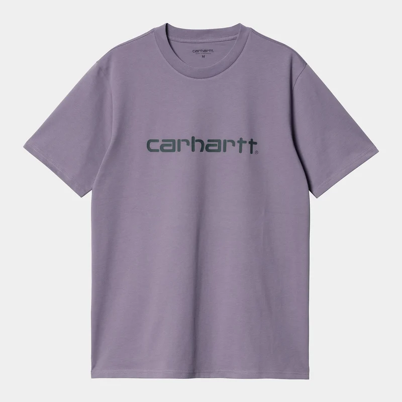 Carhartt WIP Man Script kortärmad T-shirt - Glasaktig lila