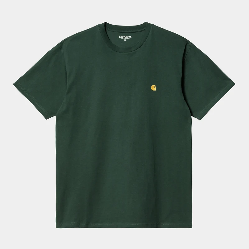 Carhartt WIP Chase kortärmad t-shirt för män - Discovery Green