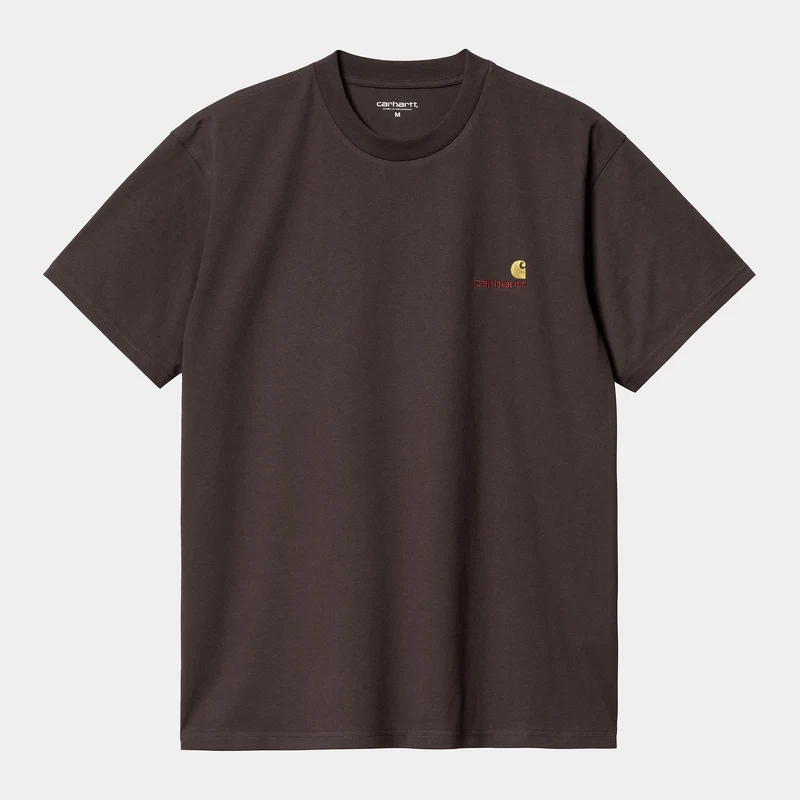 Carhartt WIP Herr Kortärmad American Script T-shirt - Buckeye