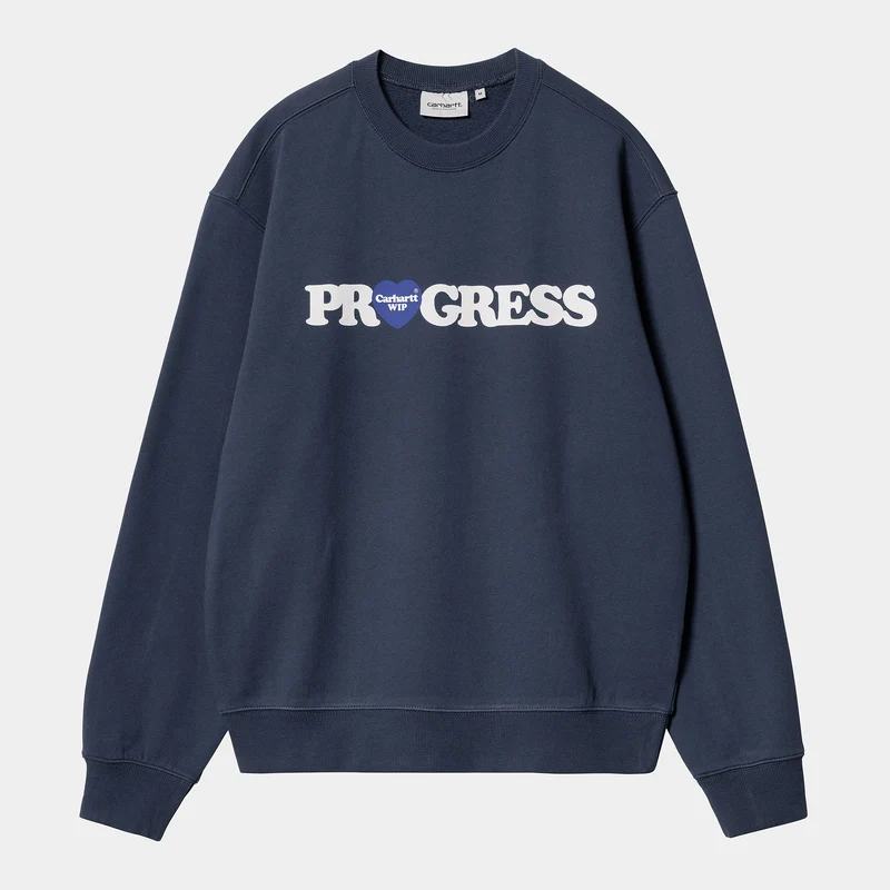 Carhartt WIP Herr I Heart Progress Sweat Top - Blå