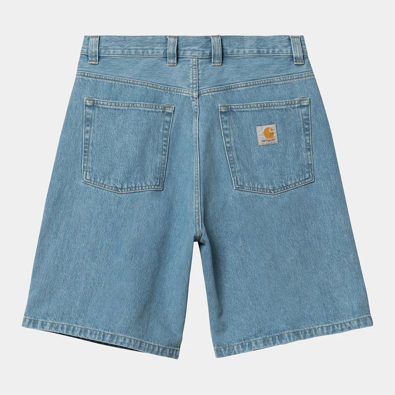 Carhartt WIP Herr Brandon Smith Jeansshorts | Blå stenblekta