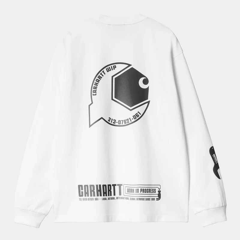 Carhartt WIP Herr WIP Industry Långärmad T-shirt | Vit
