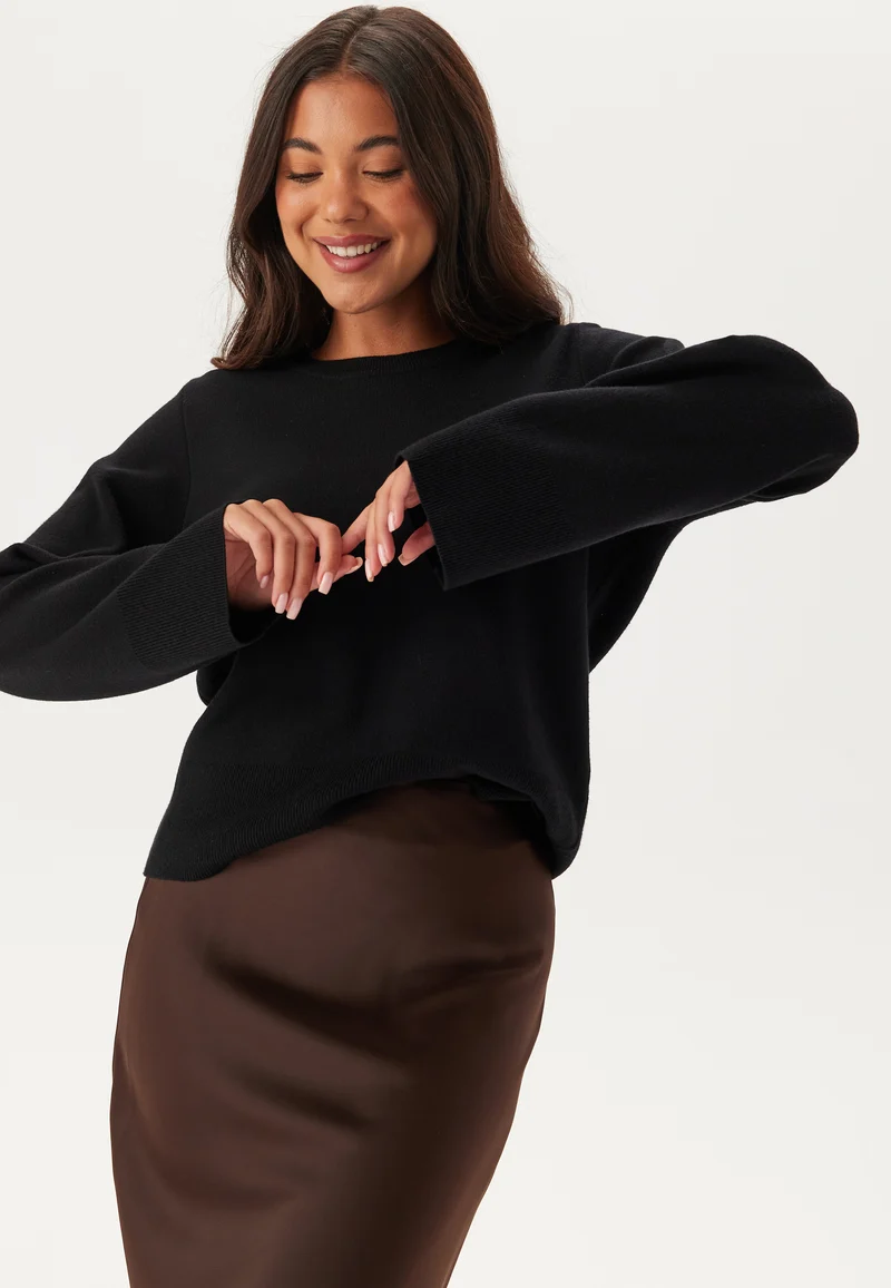 Vicassie O-neck L/S Knit Top