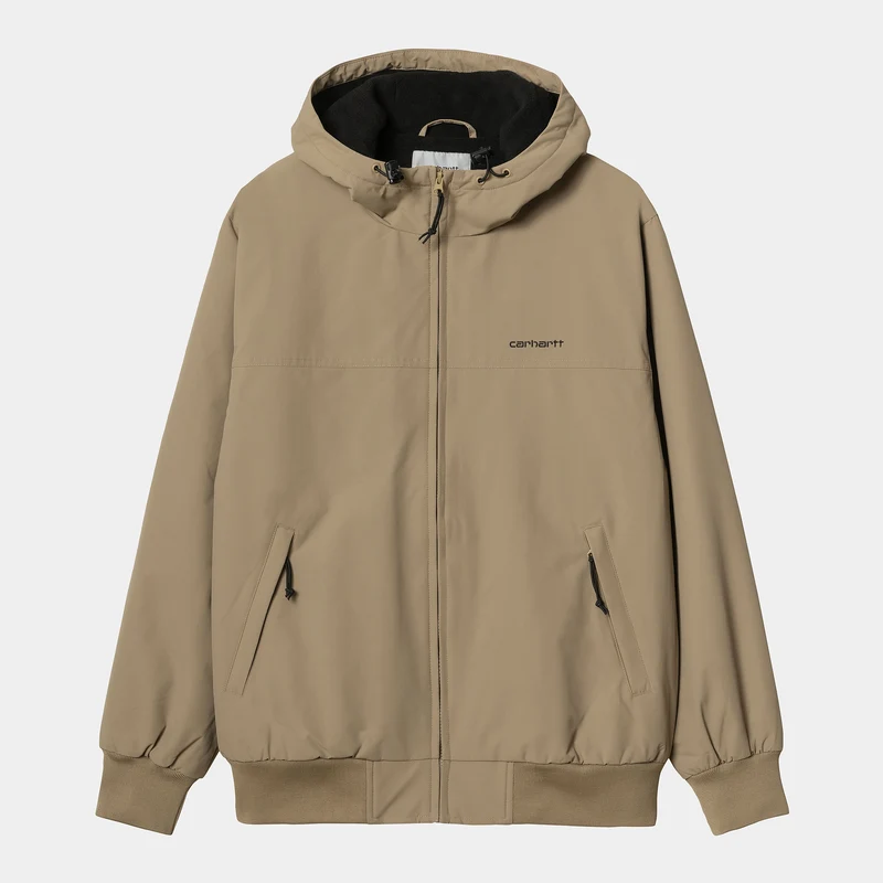 Carhartt WIP Segeljacka med huva för män - Läder / Svart