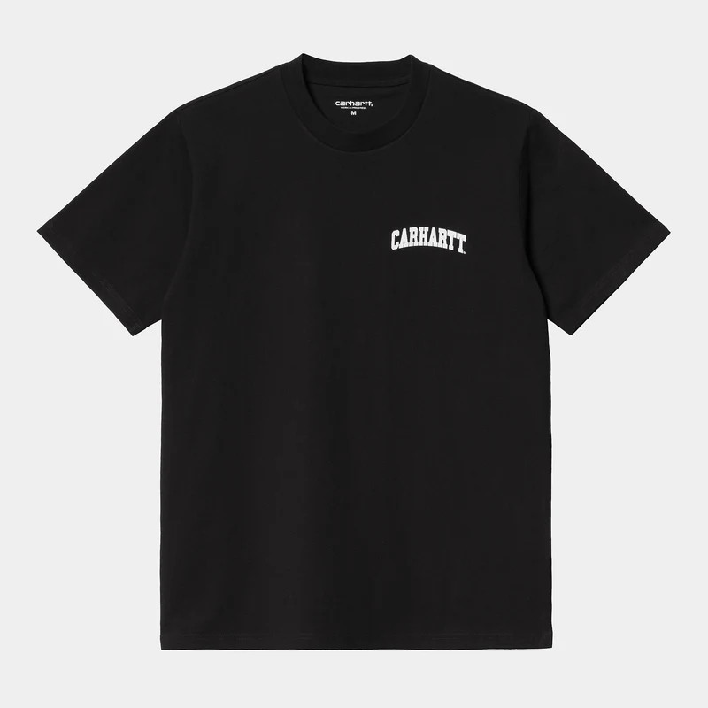 Carhartt WIP Kortärmad University Script T-shirt för män - Svart