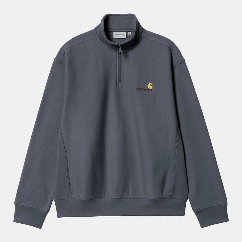 Carhartt WIP Herr Halv dragkedja American Script Träningströja - Zeus