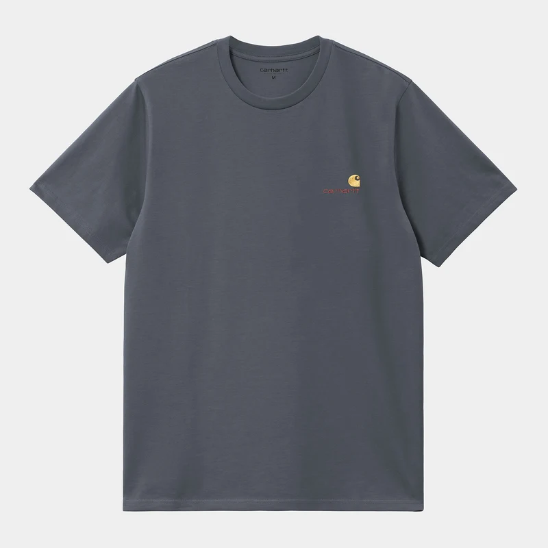 Carhartt WIP Herr Kortärmad American Script T-shirt - Zeus