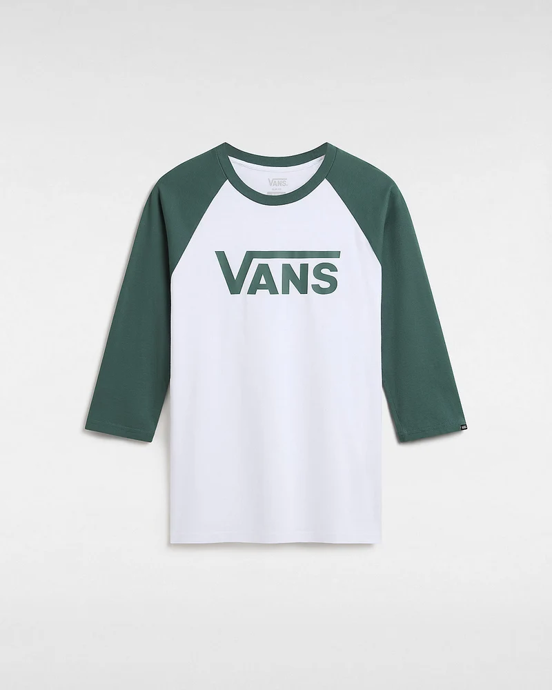 VANS Klassisk Raglan T-shirt för män - Vit / Grön