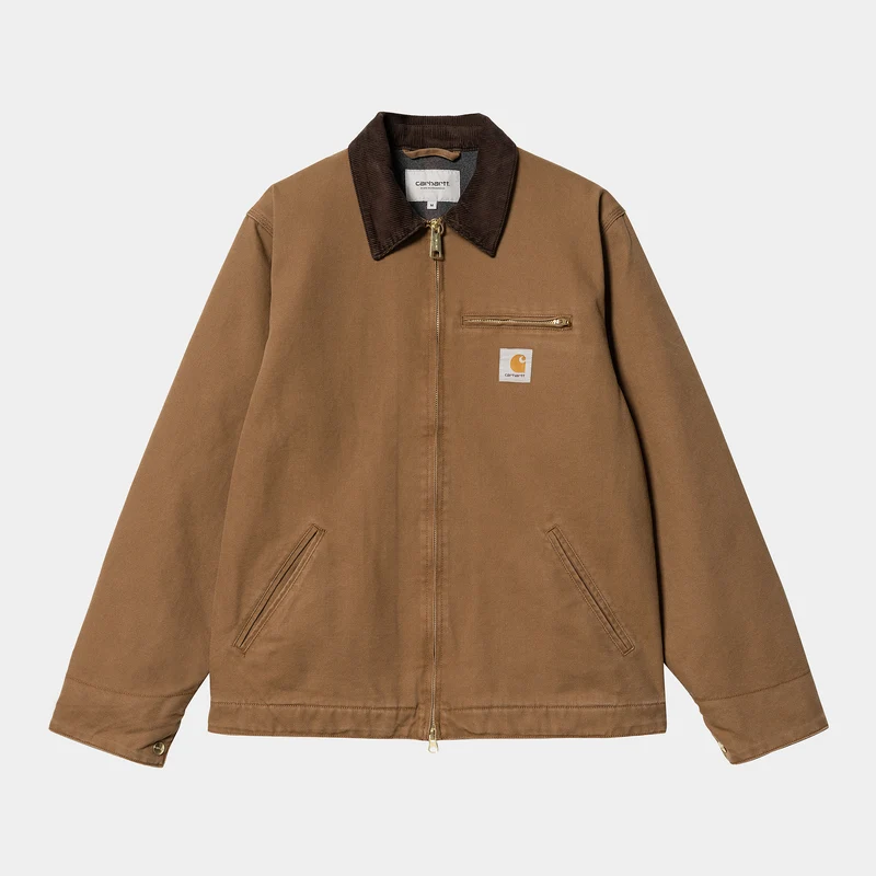 Carhartt WIP Detroit Heavy Stone Wash Jacka för män - Hamilton Brown / Tobacco