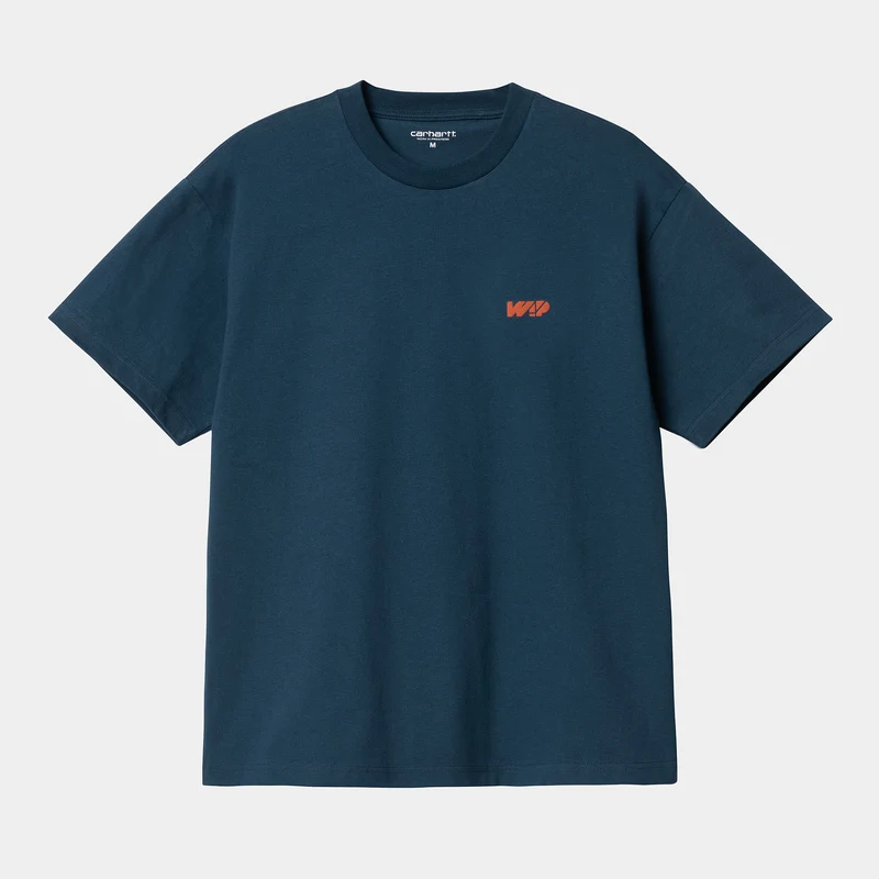 Carhartt WIP Män Montera kortärmad ekologisk T-shirt - Squid / Brick