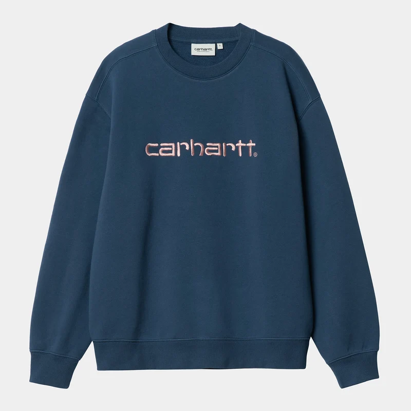 Carhartt WIP Kvinnor Carhartt WIP Sweat Top - Squid / Glassy Pink