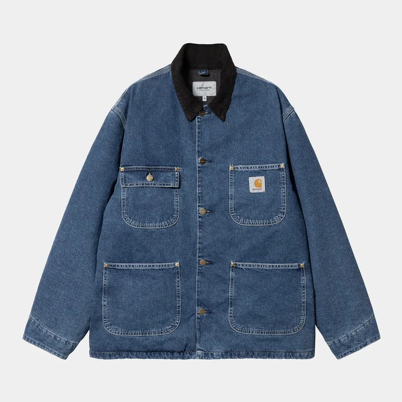 Carhartt WIP Herr OG Chore Stone Washed Jacka - Blå / Svart