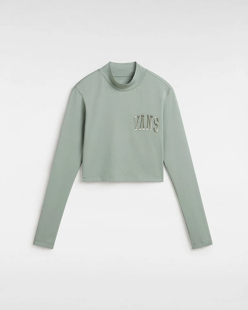 VANS Dam Mini Mock Neck Långärmad T-shirt - Iceberg Green