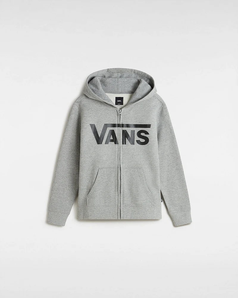 VANS Kids Classic Zip Front Hoodie - Cement Heather