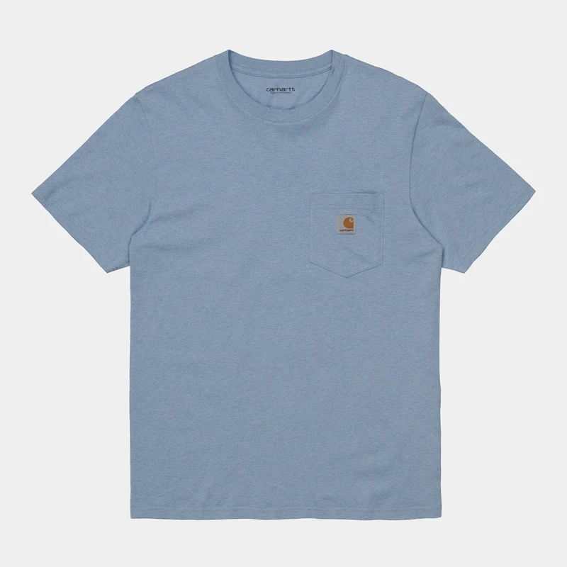 Carhartt WIP Kortärmad fick-T-shirt för män - Icesheet Heather