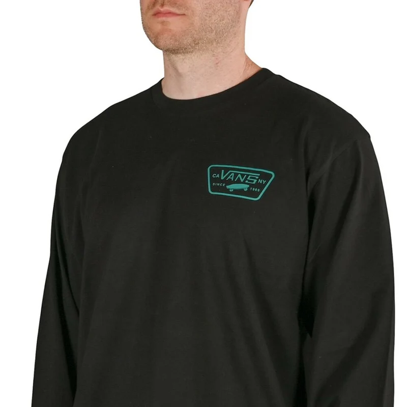 Vans Herr långärmad T-shirt - Svart / Grön