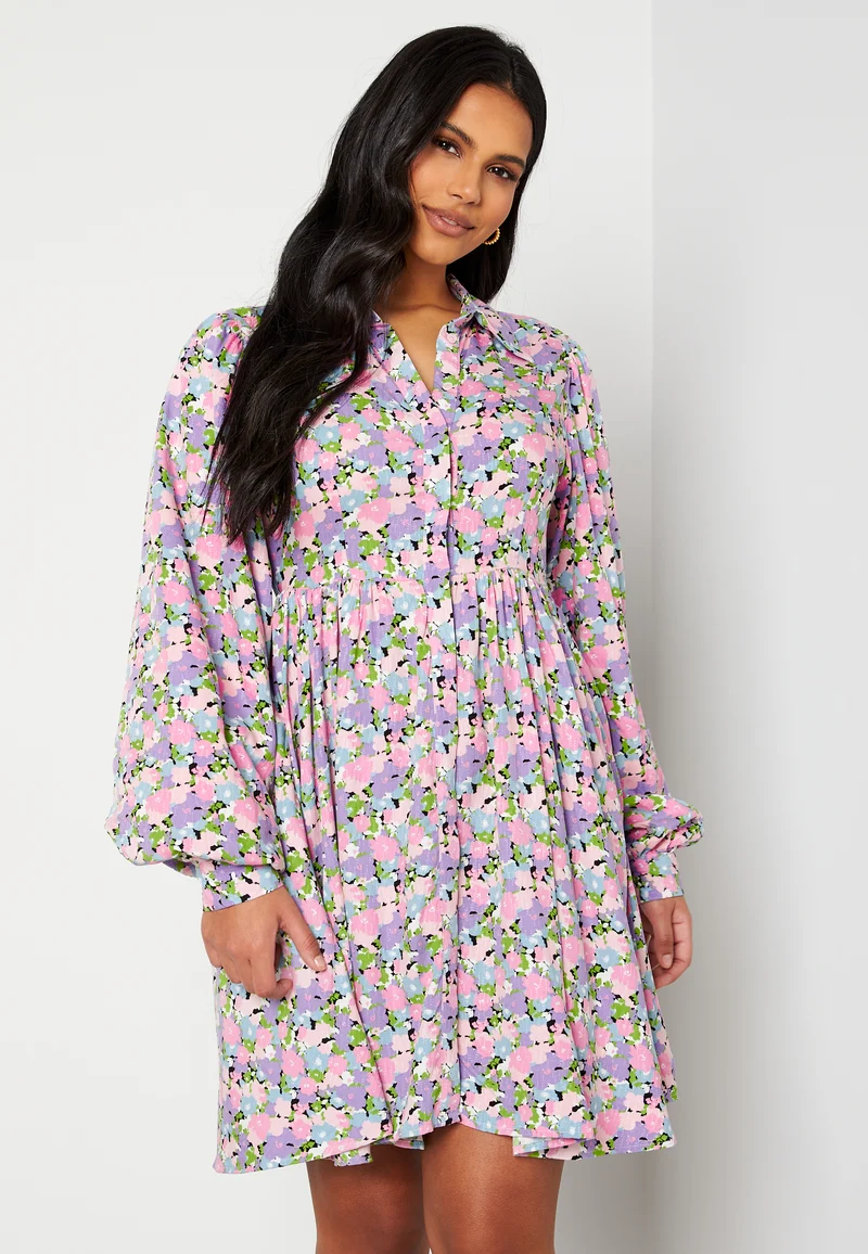 Judita LS Short Shirt Dress