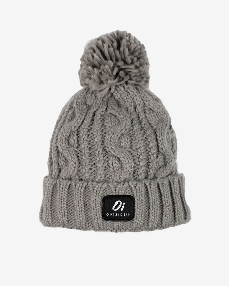 Outside In Unisex Grå Vinter Pom Pom mössa - Grå