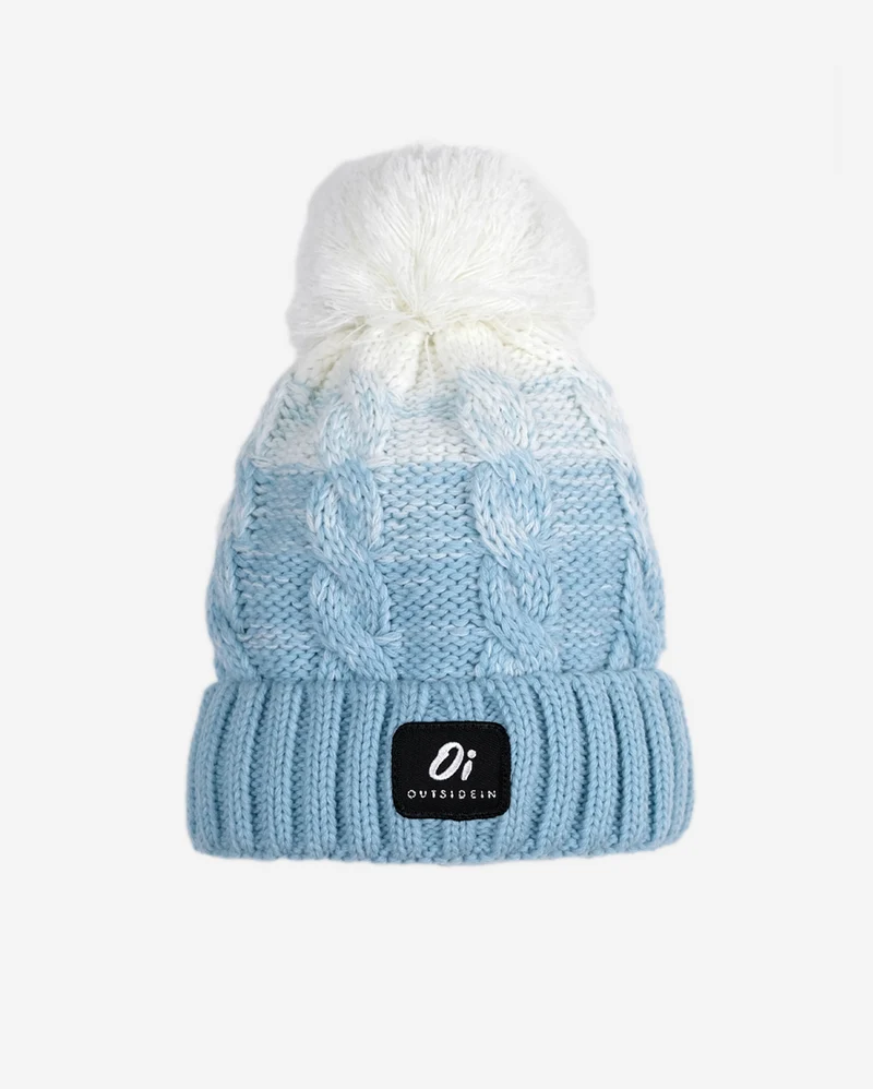 Outside In Unisex Arctic Fade Pom Pom Hat - Blå / Vit
