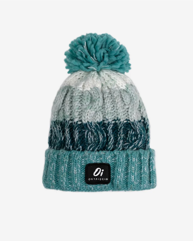 Outside In Unisex havsskum Pom Pom mössa - grön