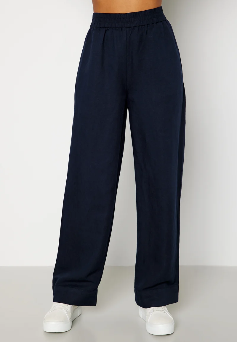 Linen Viscose Pull-On Pants