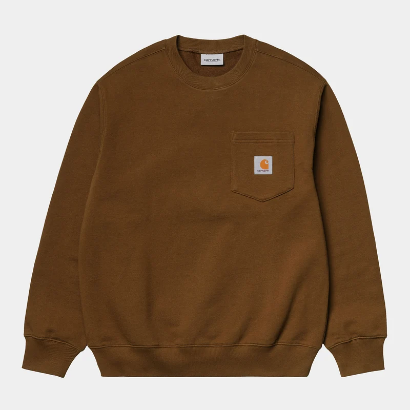 Carhartt WIP Herr Pocket Sweat Top - Tawny