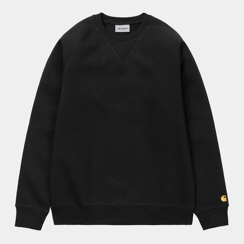 Carhartt WIP Chase Sweat Top för män - Svart / Guld