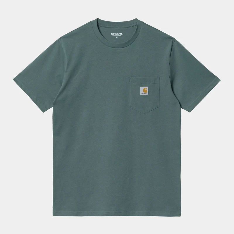 Carhartt WIP Kortärmad fick-T-shirt för män - Eucalyptus