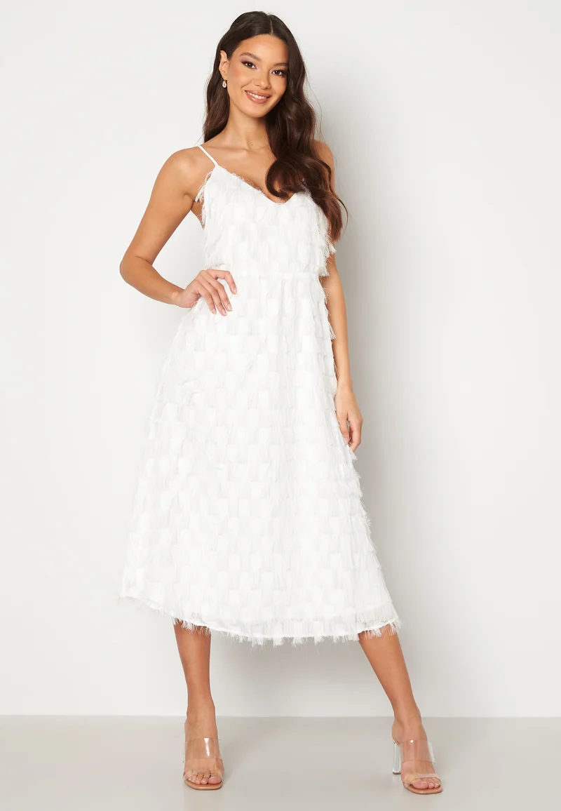 Gisele S/L Deep Back Midi Dress