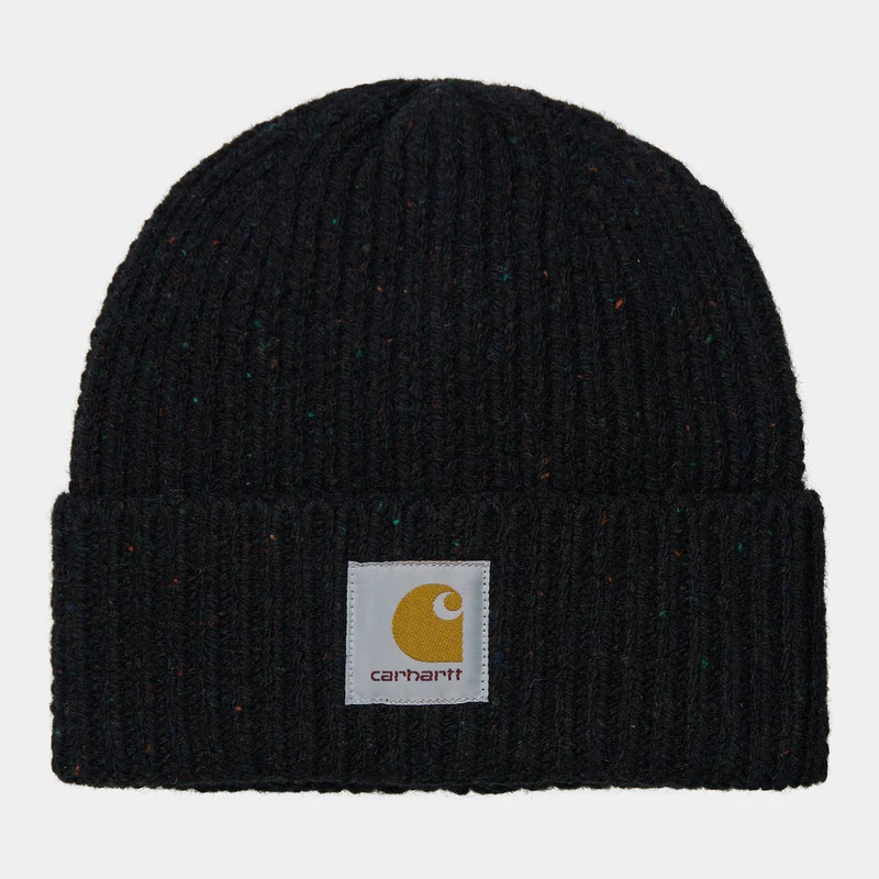 Carhartt WIP Herr Anglistic Beanie - Speckled Black