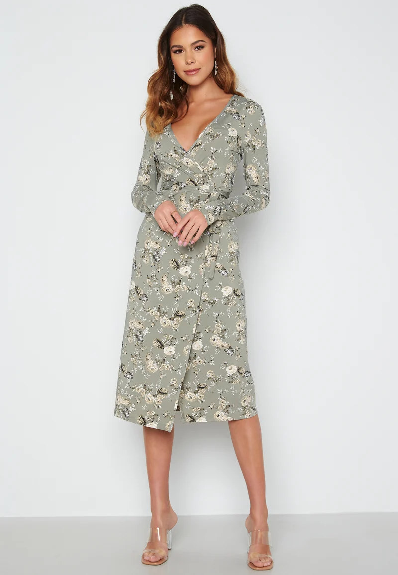 Wrap Midi Dress