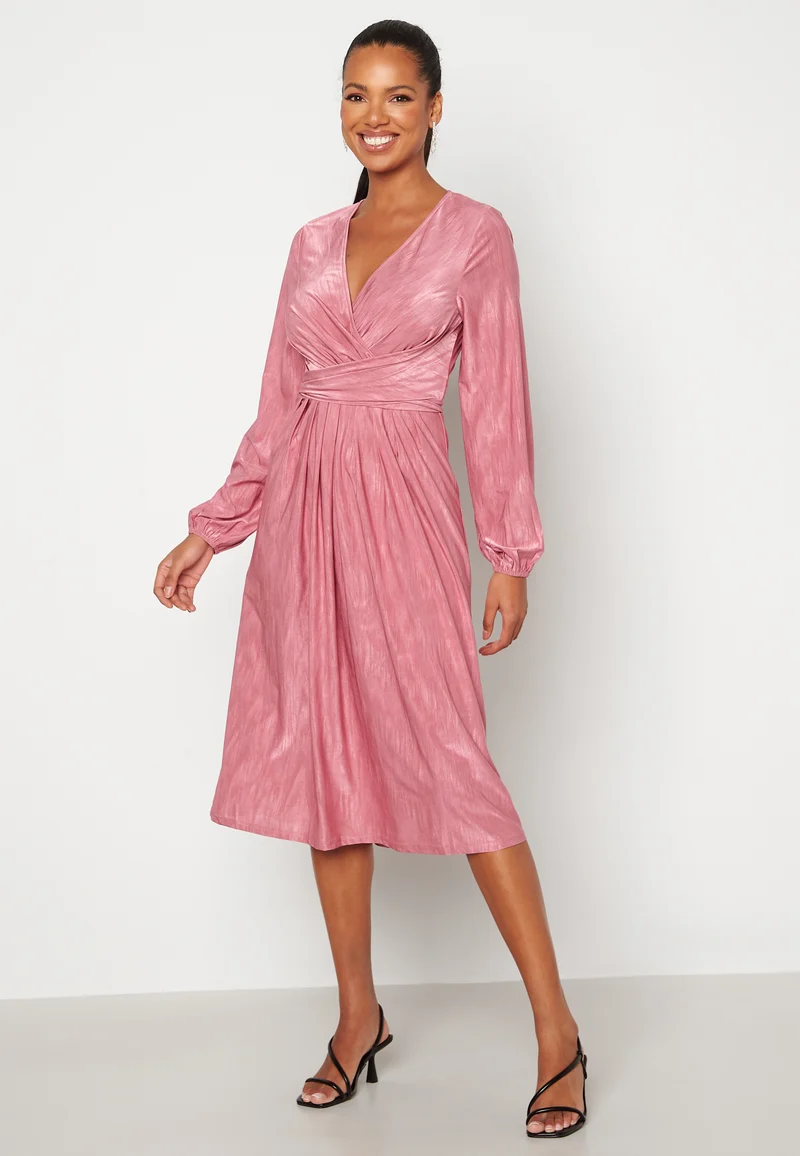 Wrap Tie Midi Dress