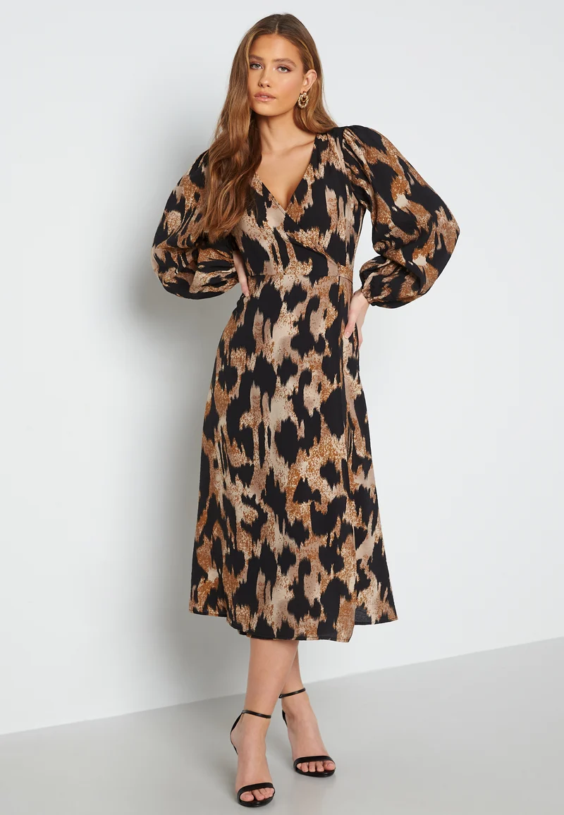 Leonora Wrap Midi Dress