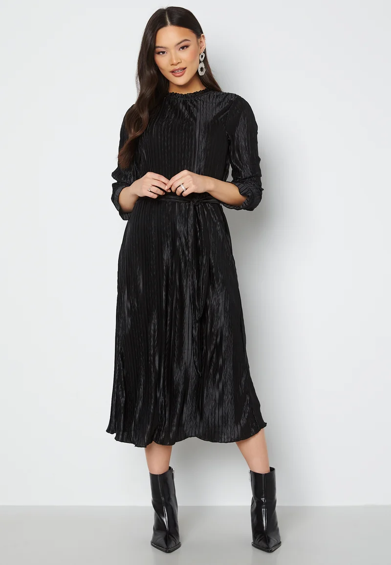 Mari High-Neck Midi Dress