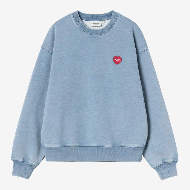Carhartt WIP Dam Ingo Sweat Top | Ljusblå Garment Dyed