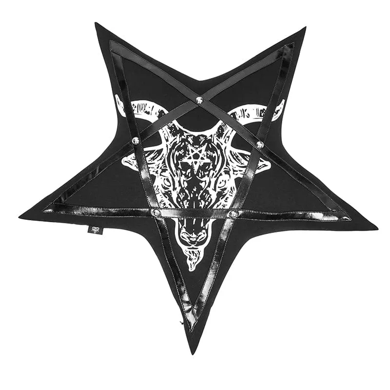 Gothic Sheepshead tryckt Pentagram örngott med kudde inre