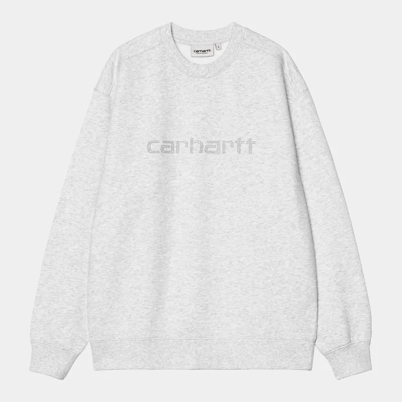 Carhartt WIP Damtopp med nitar och manschett | Ash Heather