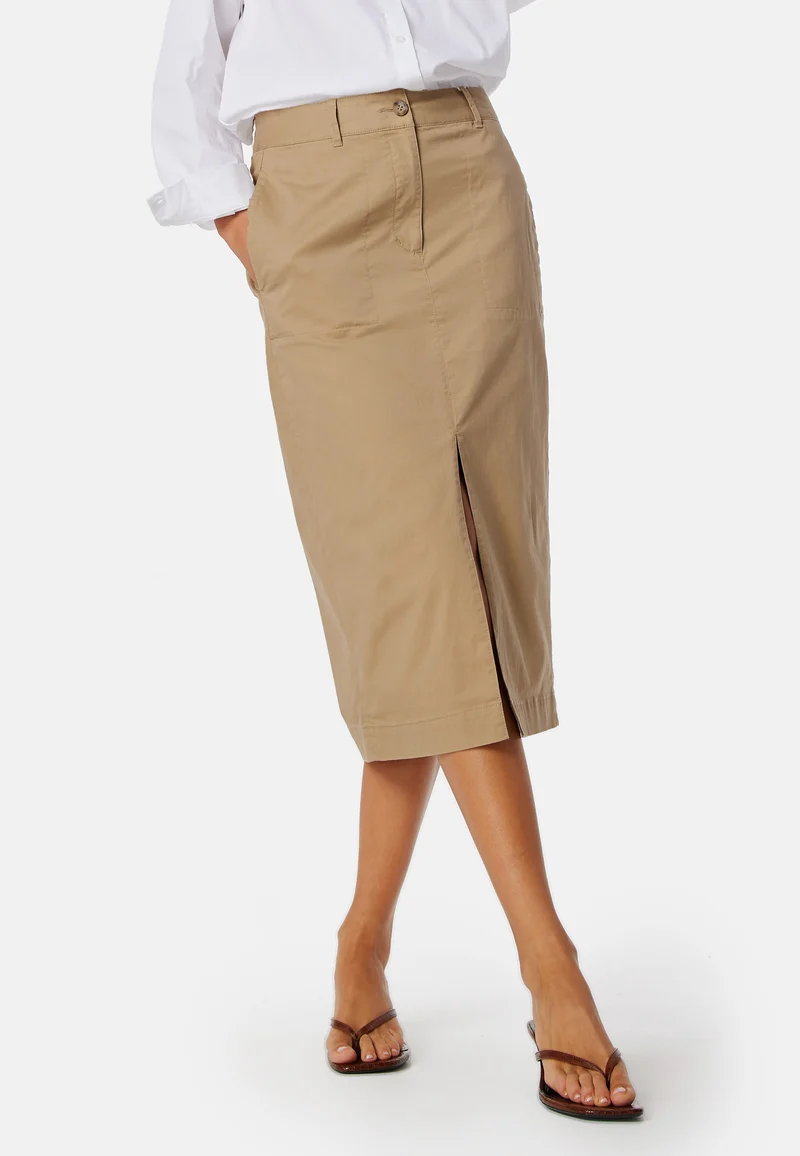 Chino Slit Skirt