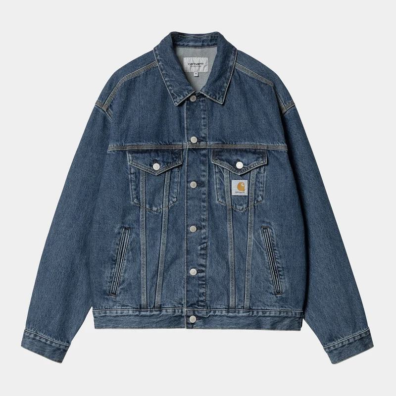 Carhartt WIP Herr Helston Jacka - Blue Cloud Stone