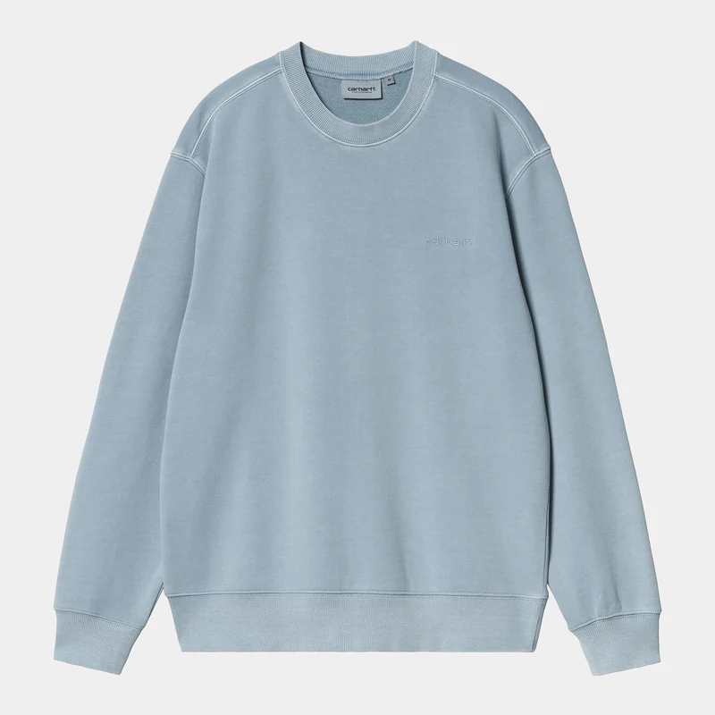 Carhartt WIP Herr Duster Script Sweat Top - Misty Sky