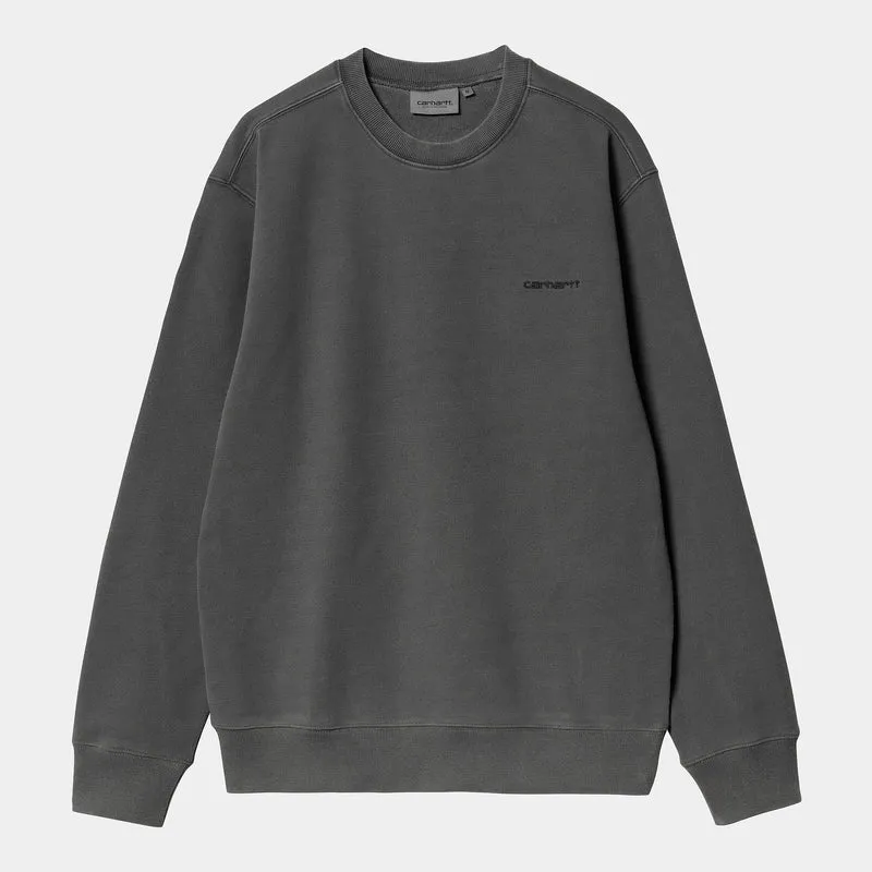 Carhartt WIP Herr Duster Script Sweat Top - Svart