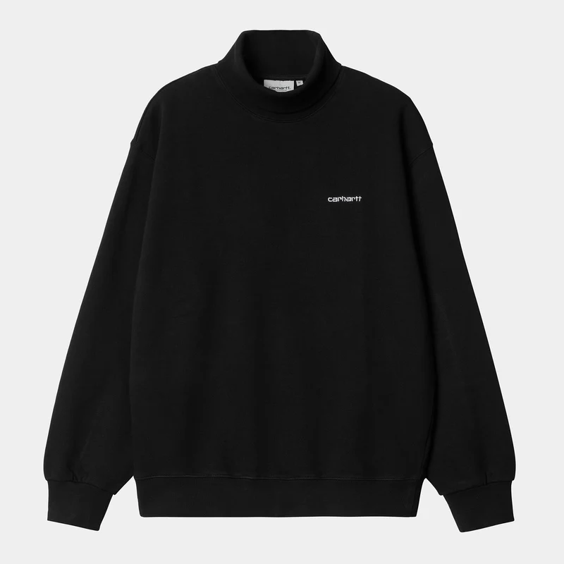 Carhartt WIP Herr Script Mockneck Sweat Top - Svart