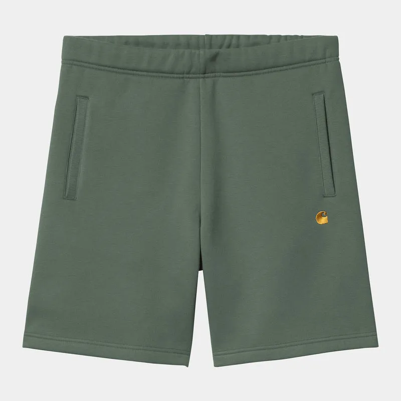 Carhartt WIP Chase Sweat Shorts för män - Duck Green